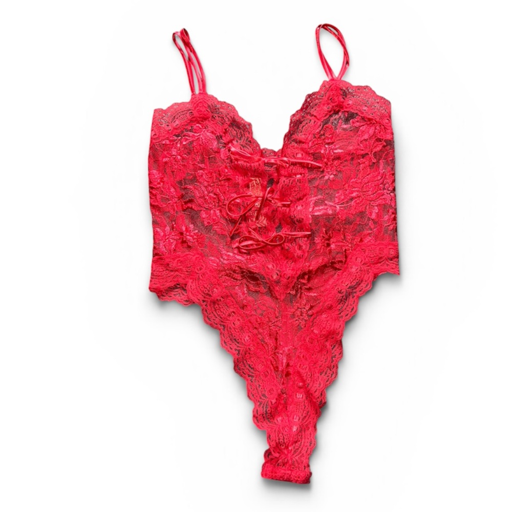 Vintage Victoria’s Secret Gold Label Lace Tie bodysuit